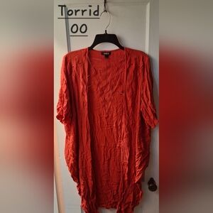 Torrid Terracotta Open-Front Blouse